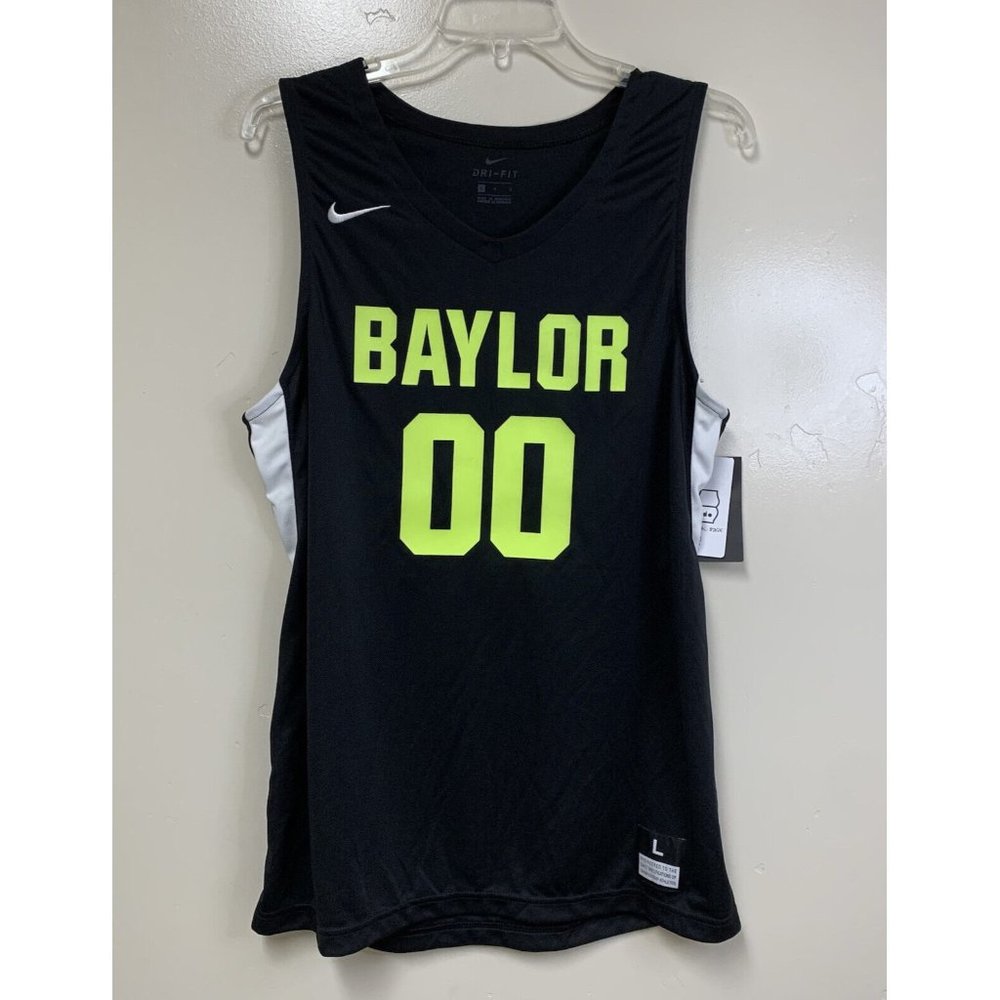 New Nike Baylor University Bears Stock Basketball Jersey Men's L 932177 Black